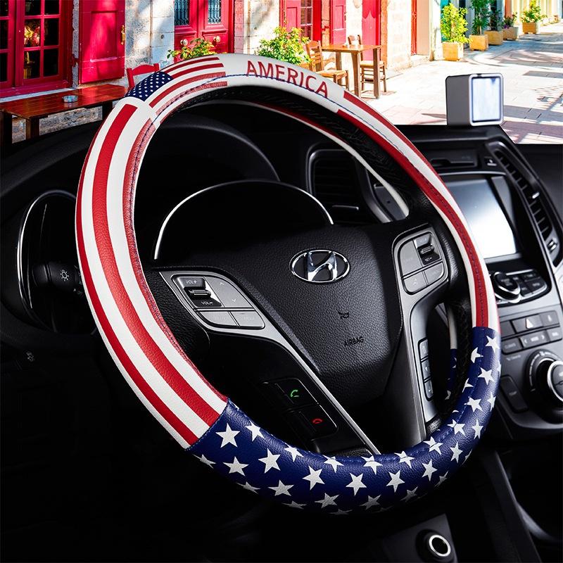 Miếng Da Pu Bảo Vệ Vô Lăng Xe Hơi 15 Inch
