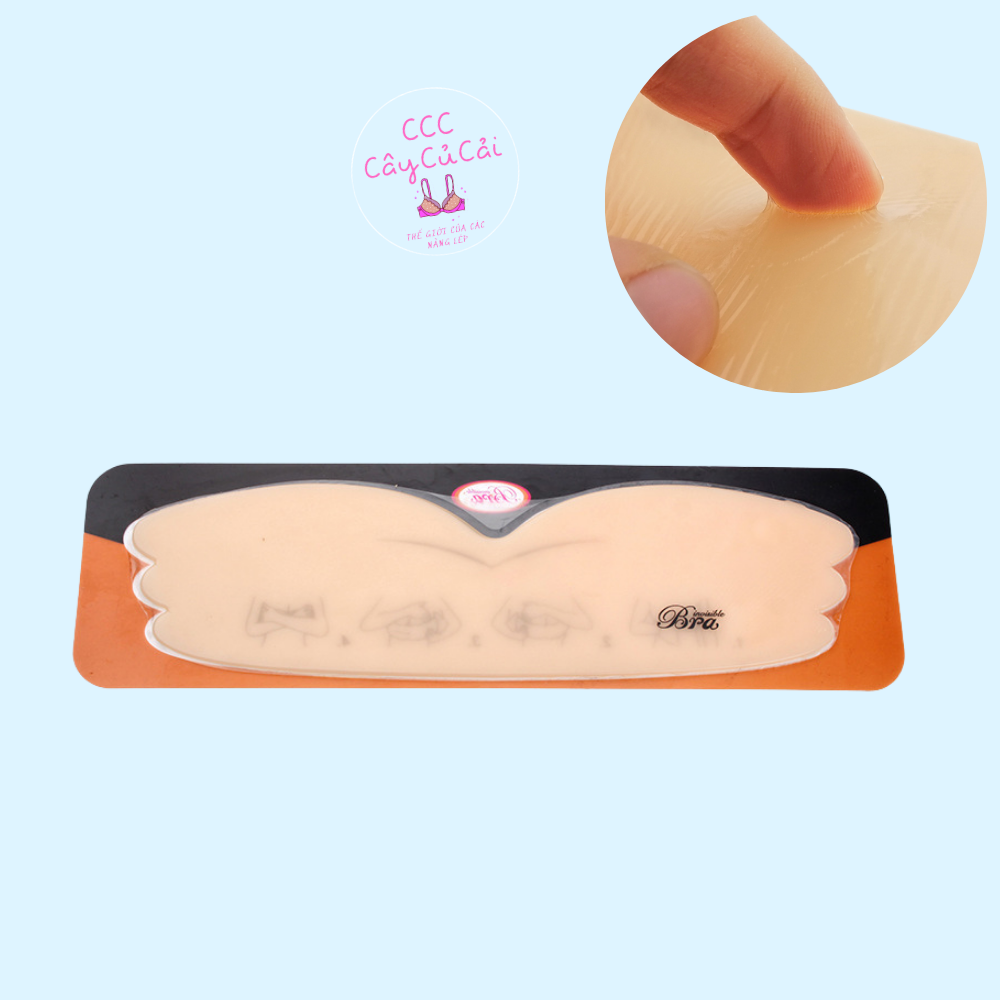 Miếng dán ngực silicon ,miếng dán nâng ngực tạo khe hình cánh bướm cho cô dâu mặc áo cưới cúp ngang hở lưng-CC162