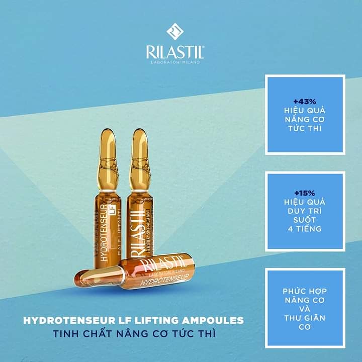 Tinh Chất Nâng Cơ, Giảm Nếp Nhăn Rilastil Hydrotenseur LF Lifting Ampoules 30 ống x 1ml