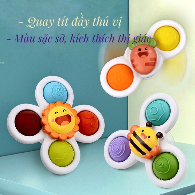 Đồ chơi set 3 con quay chong chóng dính tường cho bé kích thích thị giác và phát triển trí tuệ