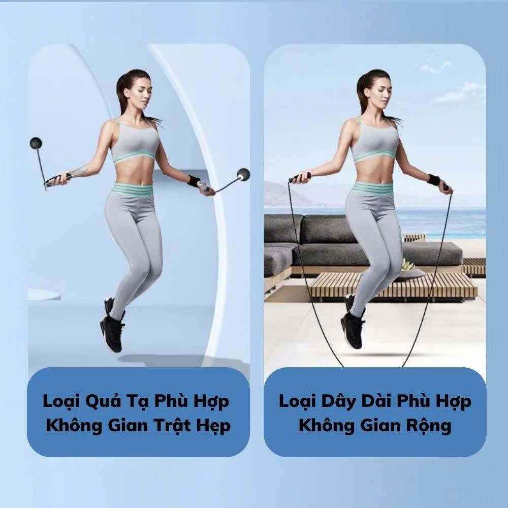 Dây Nhảy Không Dây Đếm Số Vòng, Tích Hợp Đo Calo và Quãng Đường - HÀNG CHÍNH HÃNG MINIIN