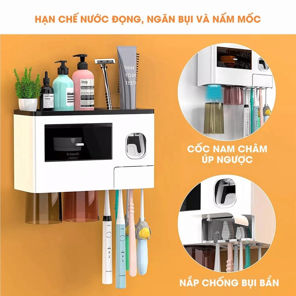 Kệ Đựng Đồ Thông Minh Kèm Bộ Nhả Kem Đánh Răng Tự Động ECODEALS - Sang trọng, chắc chắn và tiện dụng