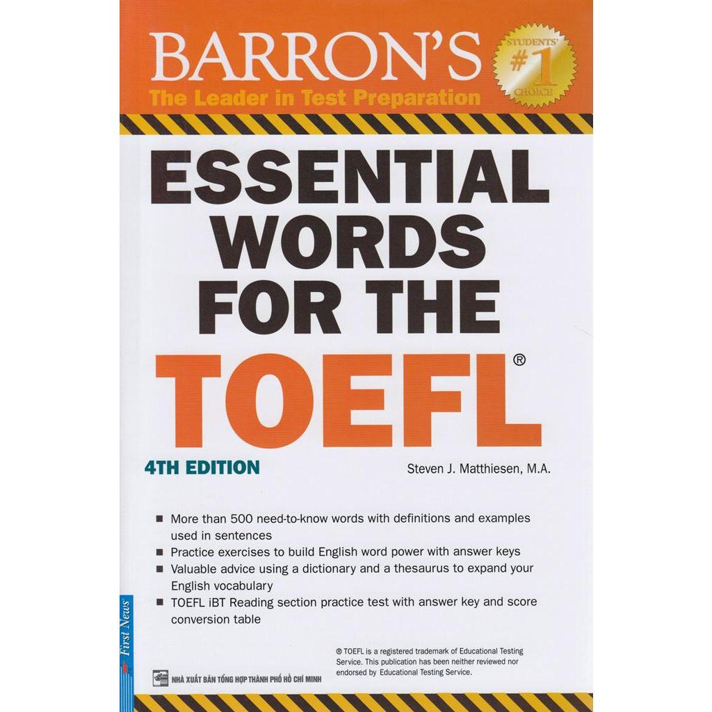 Essential Words For The Toefl - 4Th Edition Tái Bản 2017