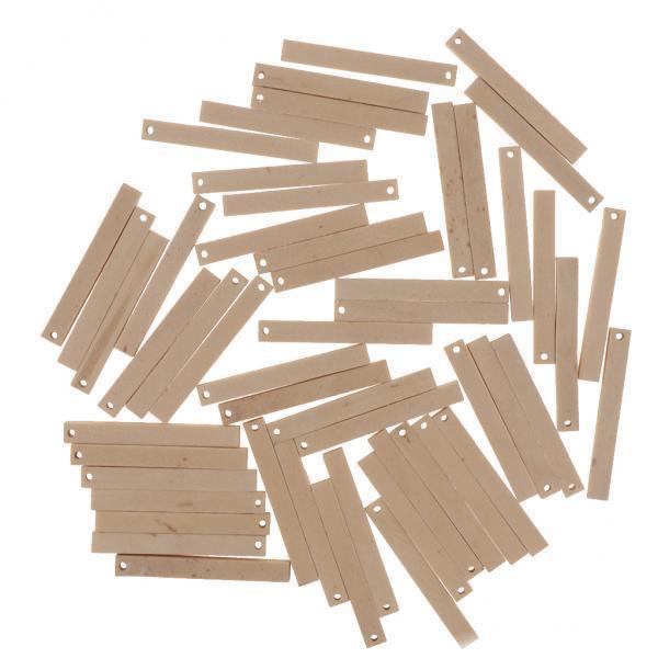 3-5pack 50 Pieces Unfinished Wood Pendants Beads Wooden Tags for Crafts DIY