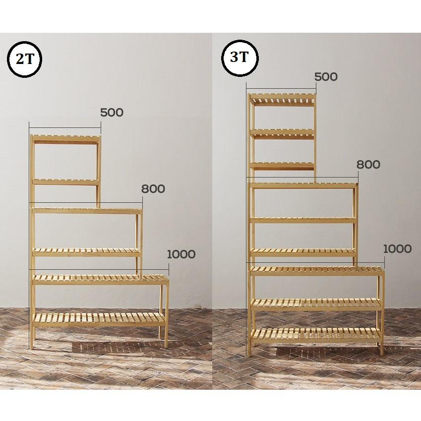 Kệ Để Giày Dép Gỗ Blue Home- 3 Tầng Dài 100cm Cao 60cm - Sản phẩm lắp ráp tiện lợi, có sẵn ốc vít