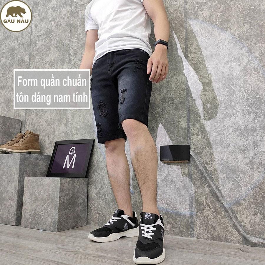 Quần short jean nam GN417 màu chuẩn đẹp Gấu Nâu