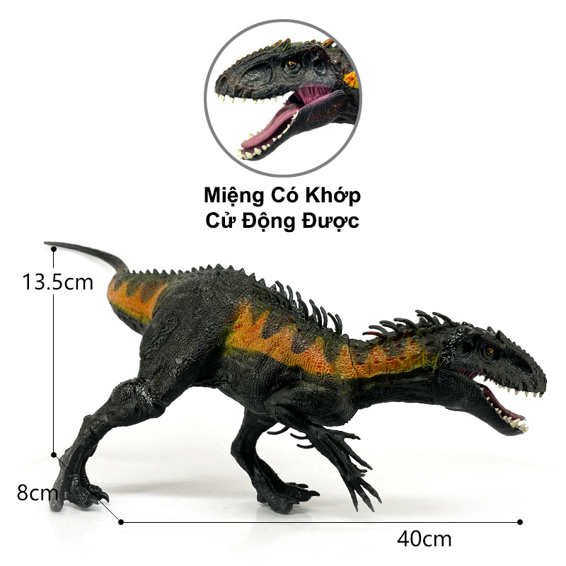 Mô Hình Đồ Chơi Khủng Long Indoraptor Rex Đặc Biệt. Miệng Có Khớp Cử Động Được