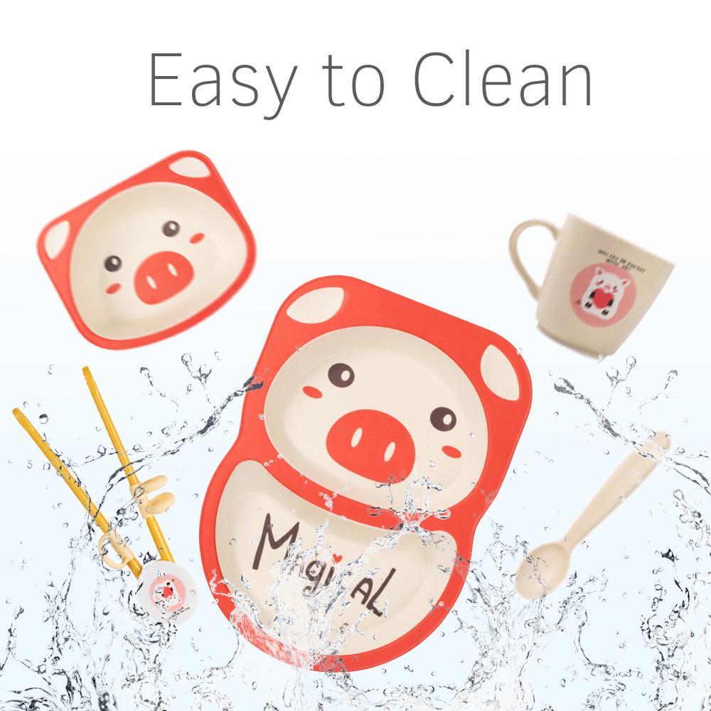 Bộ đồ ăn 5 món cho trẻ em động vật hoạt hình