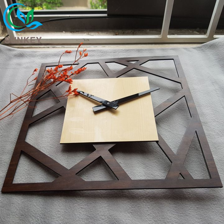 Đồng Hồ Gỗ Treo Tường - Kim Trôi - Đường Kính 30cm - Trang Trí Nhà Cửa , Decor Văn Phòng