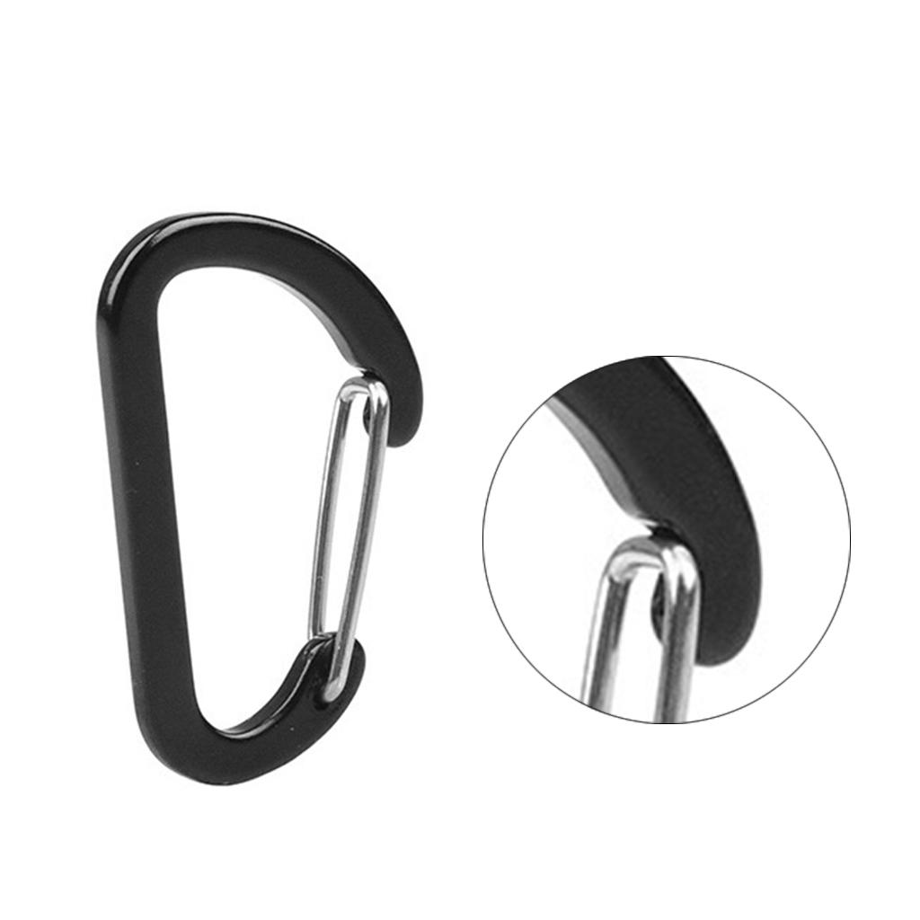 Carabiner Clips Hiking Keychain D-Ring Buckle Aluminum Alloy Fishing