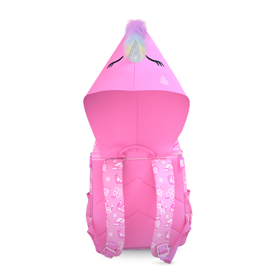 Ba Lô CLEVERHIPPO Hoodie - Kỳ Lân Cầu Vồng BC3101/PINK