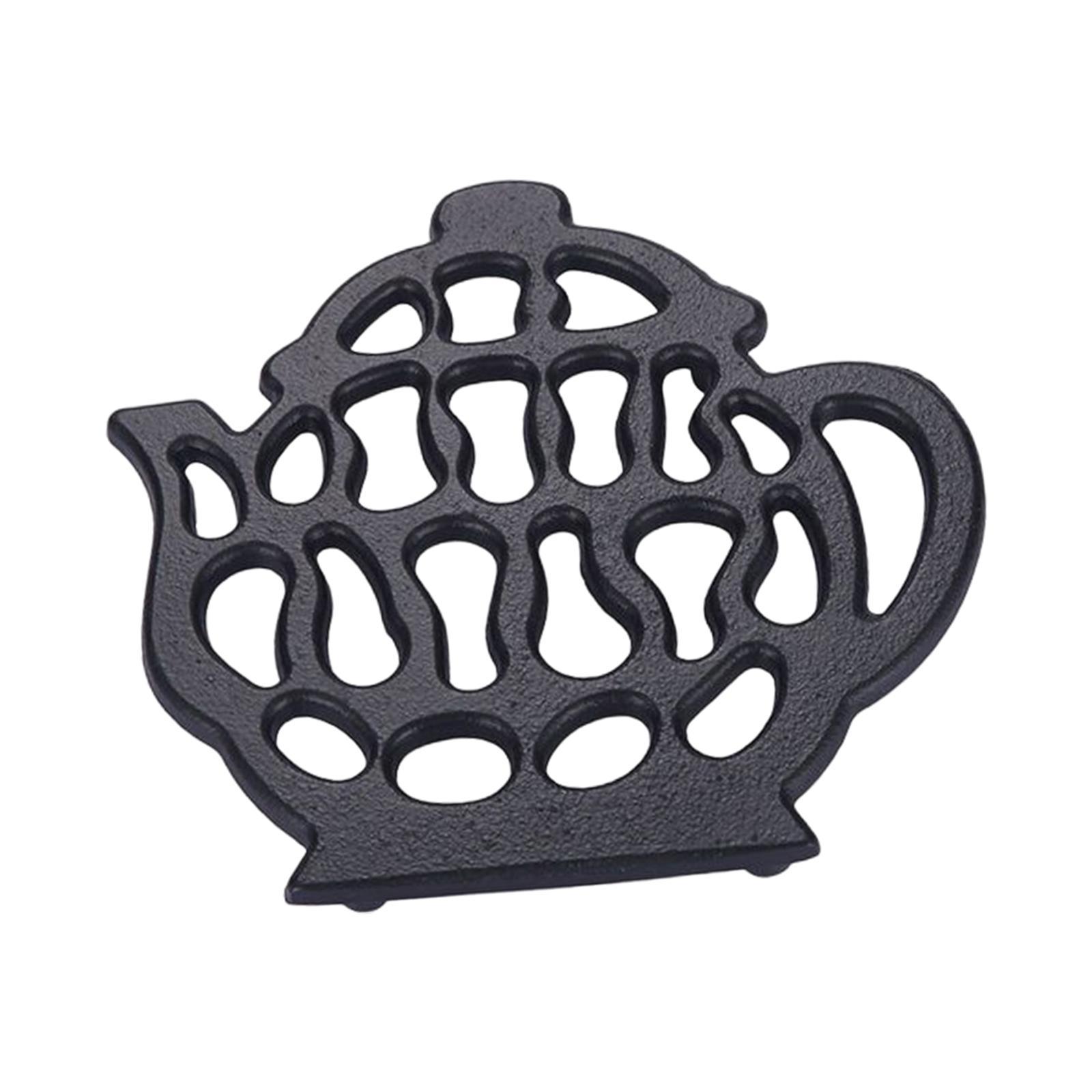 Teapot Cast Iron Trivets Exquisite Insulation Pad Table Decor for Wedding