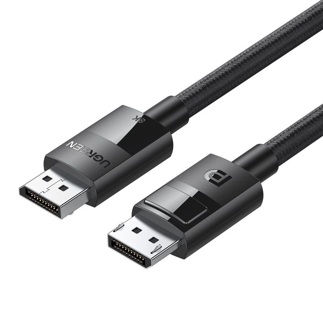 Cáp Dp Ra Displayport 8K 1.4 Màu Đen Hợp Kim Bọc Lưới Chống Nhiễu Ugreen Dp114 Hàng Chính Hãng - 2M