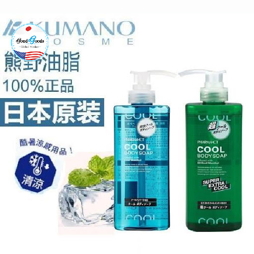 Sữa tắm cho nam giới Pharmaact Cool 600ml Nhật Bản, bạc hà mát lạnh