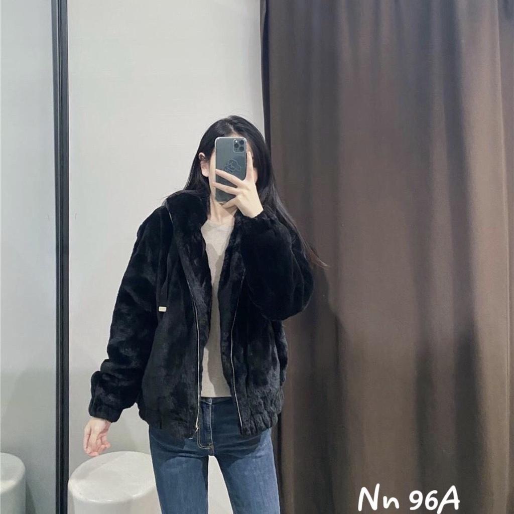 Áo khoác nữ lông siêu hot kèm mũ ấm ấp sang chảnh trẻ trung