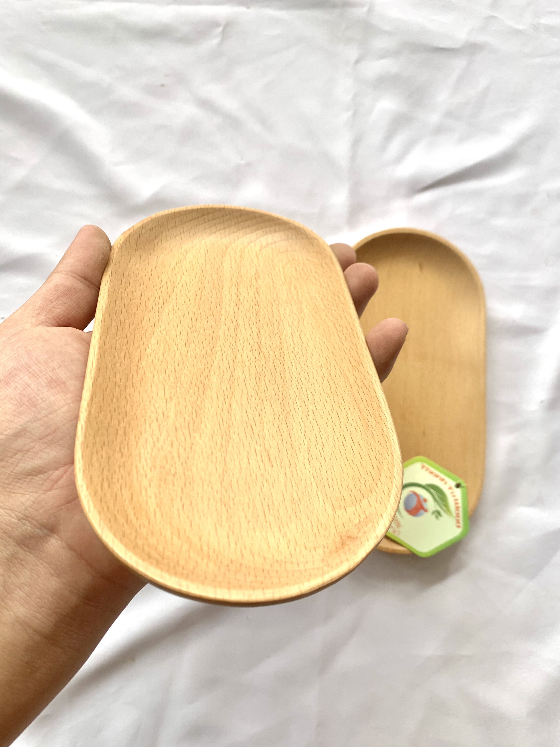 KHAY OVAL GỖ BEECH 9.5*19CM