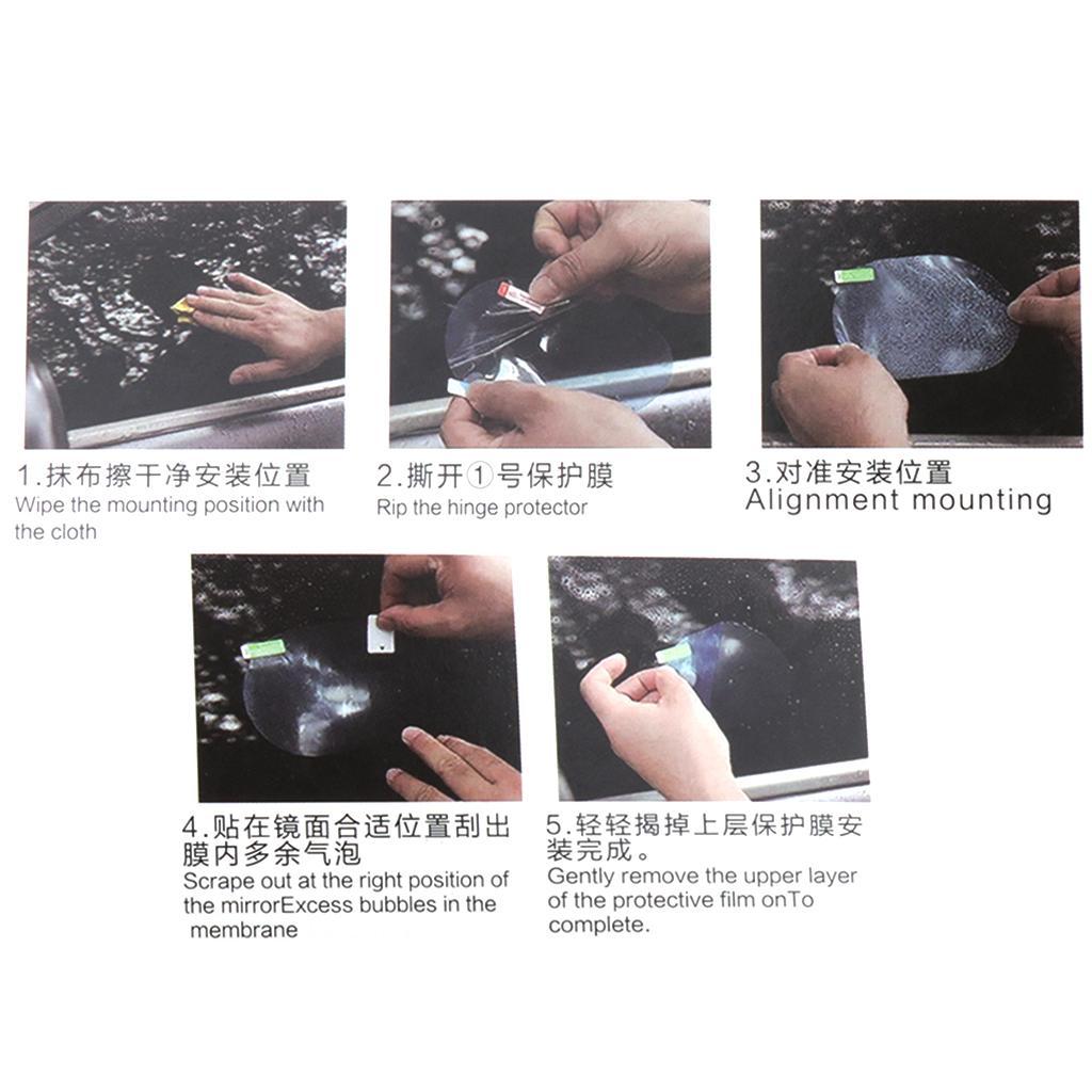 Car Fog Mist Coating Rainproof Waterproof Rearview Mirror Film #2