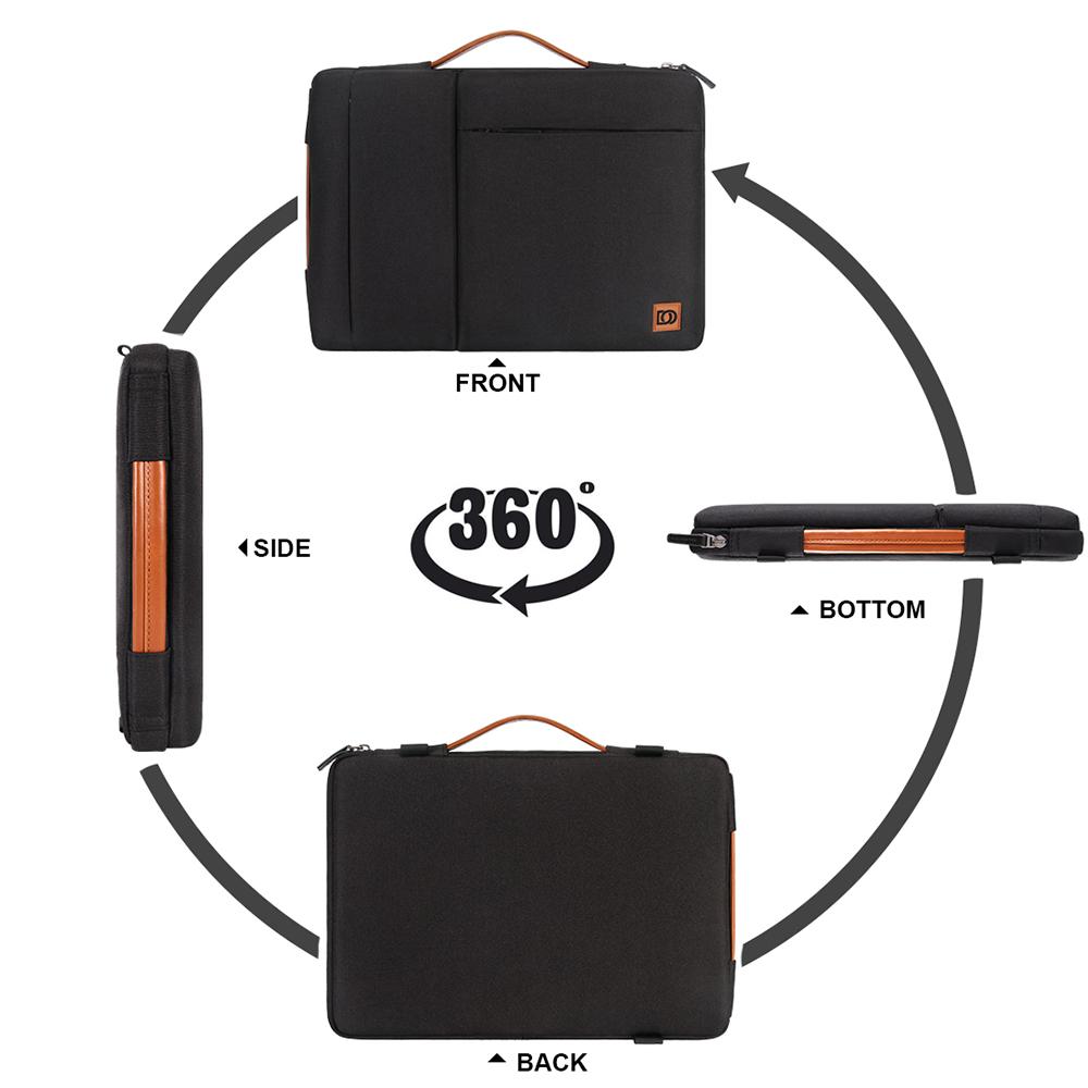Đa Sử Dụng Dây Đeo Túi Đựng Laptop Có Tay Cầm Cho 10 "13" 14 "15.6" 17 "Inch Chống Sốc Đựng Máy Tính, đen