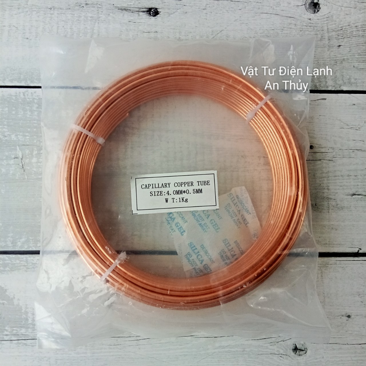 1Kg ống đồng máy lạnh điều hòa phi 4.0mm dầy 0.5mm