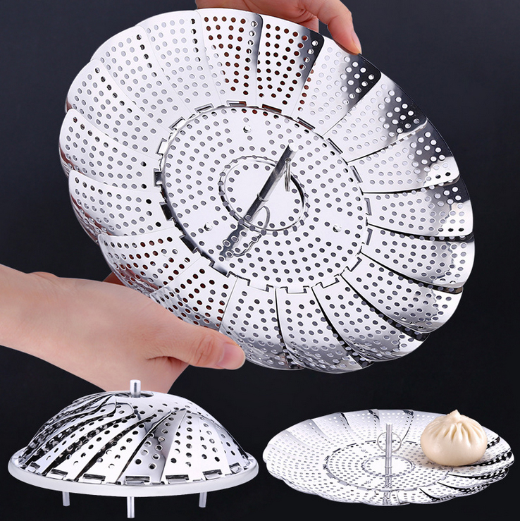 Vỉ hấp đa năng gấp gọn chất liệu inox dầy đẹp IN06