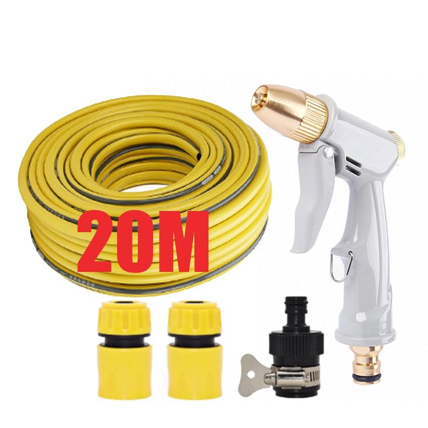 Bộ dây vòi xịt nước rửa xe, tưới cây tăng áp 3 lần, loại 20m 206846