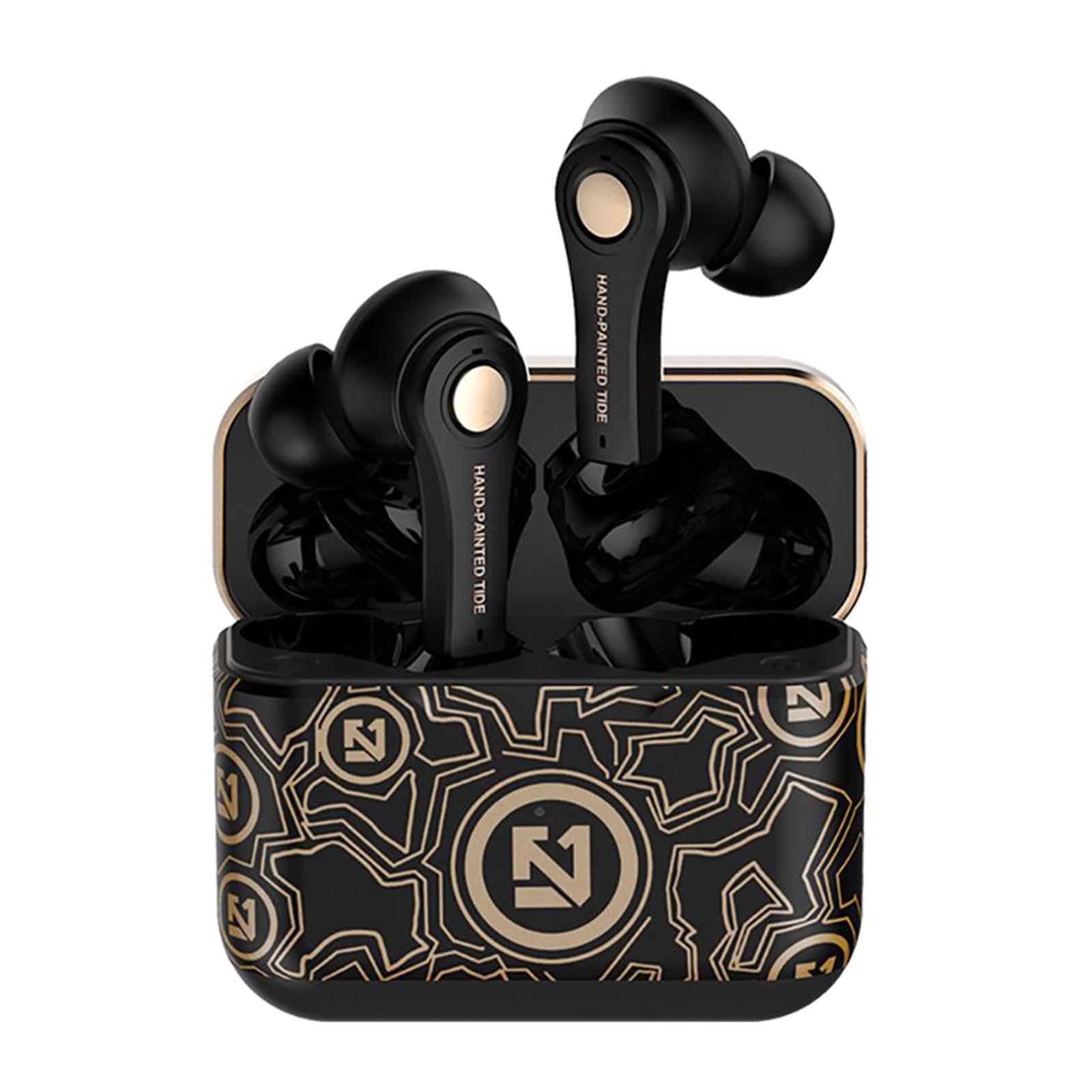 Hifi TS-100 True Wireless Earbuds Bluetooth 5.0 Touch Control with Charging Case IPX5 Sweat Proof Waterproof TWS Stereo in-Ear Built-in Mic Headset