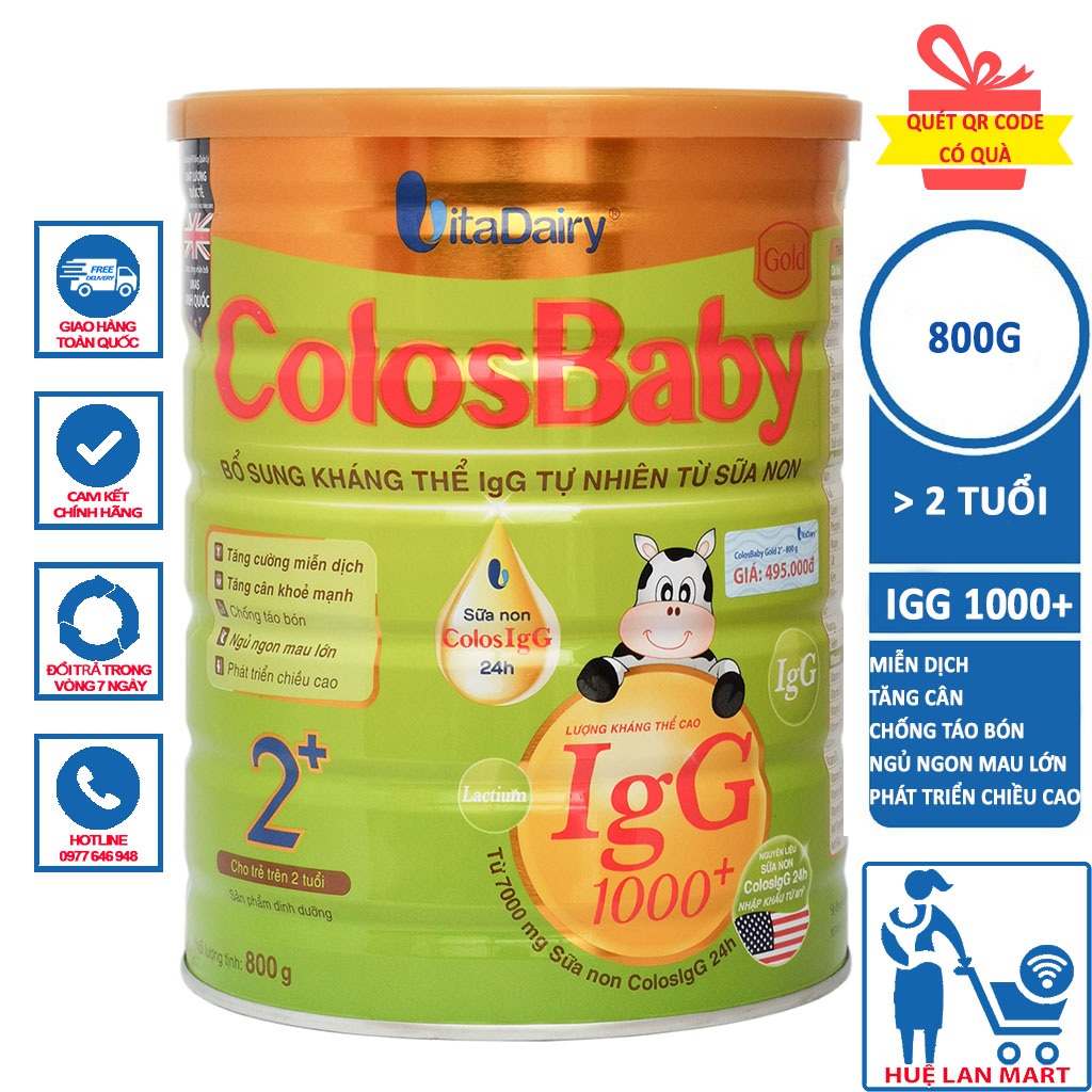 Sữa Bột Vitadairy ColosBaby Gold 2+ (800g)