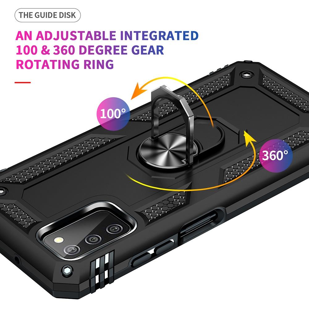 Ốp lưng cho Samsung A03s chống sốc 2 lớp kèm nhẫn iring làm giá đỡ