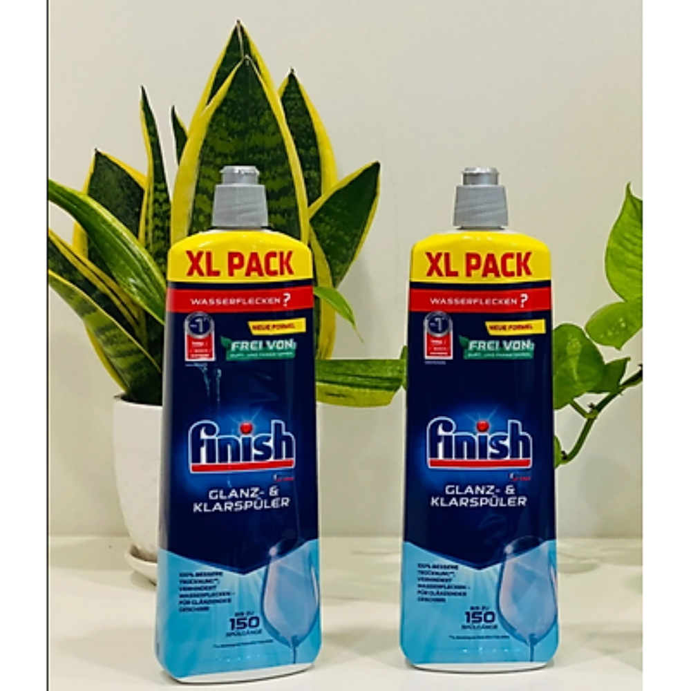 Combo 2 chai nước làm bóng bát chén finish 800ml dùng cho máy rửa bát