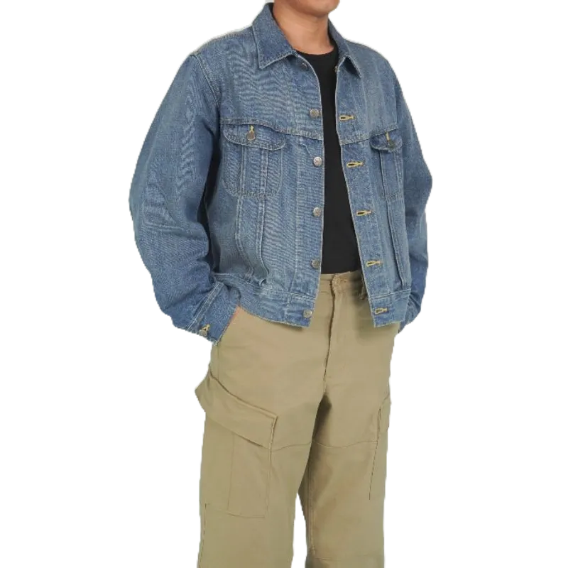 Áo bò nam siêu đẹp JK2 màu xanh nhạt, áo khoác jean nam phong cách, chất vải Jean cotton cao cấp thương hiệu Samma Jeans