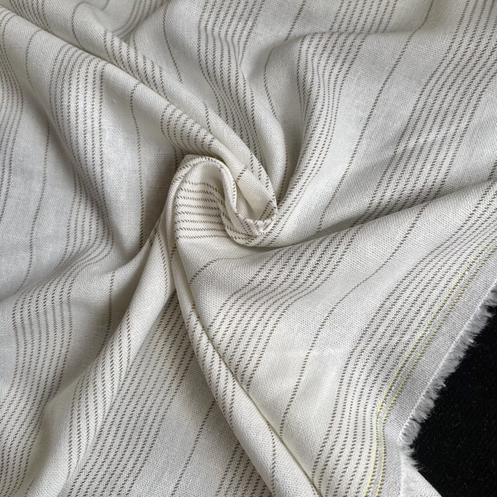 Vải Line Cotton 100% Họa Tiết Sọc Khổ 1m4 - Co Giãn Nhẹ, Mềm Mại - May Áo Sơ Mi, Đầm, Váy, Đồ Thiết Kế