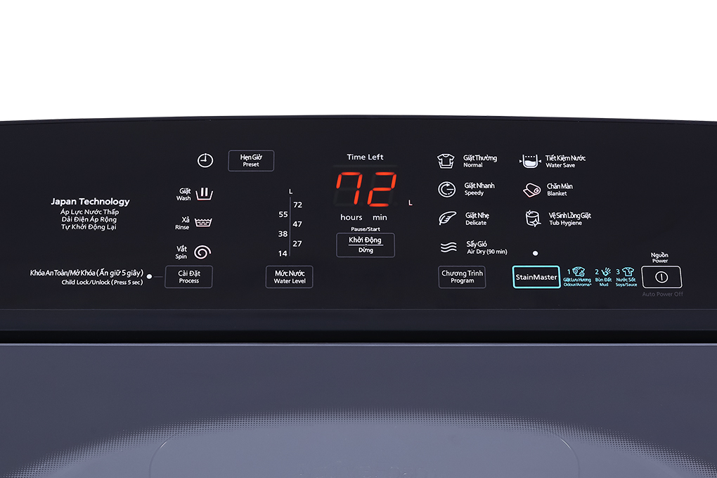Máy giặt Panasonic NA-F100A9DRV cửa trên 10kg, hàng chính hãng, CHỉ giao Tại Hà Nội