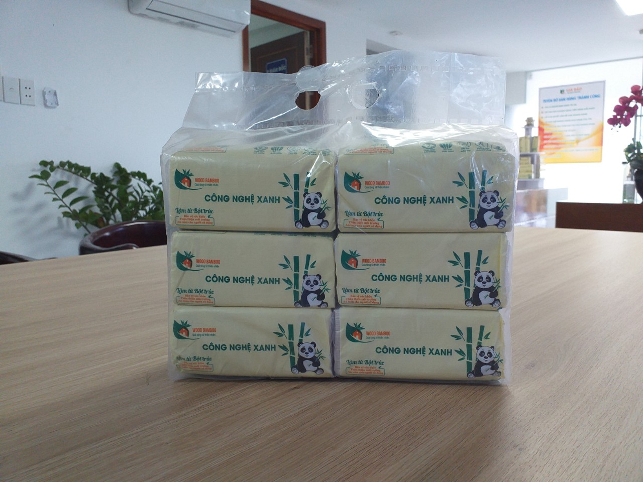 Khăn giấy rút đa năng WOOD BAMBOO 3 lớp 100 tờ