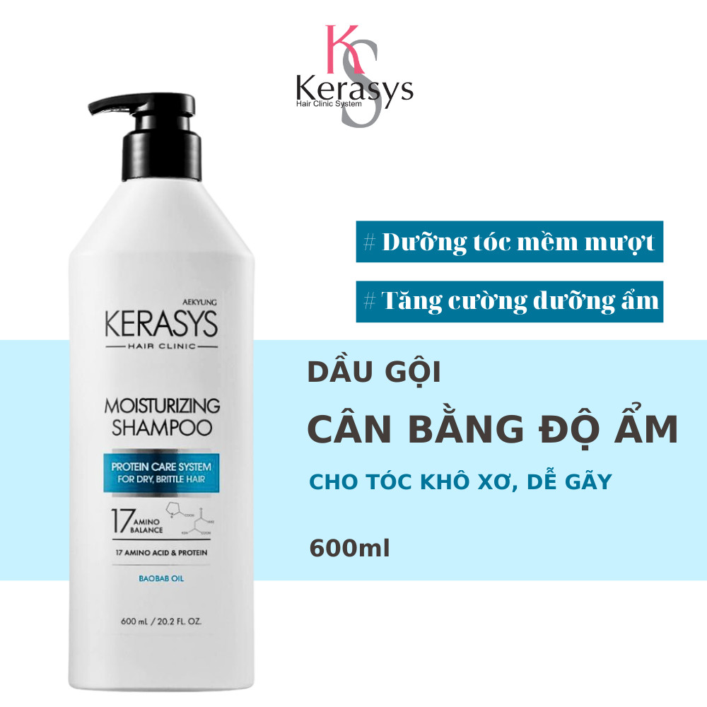 Dầu Gội Cao Cấp Cho Tóc Khô Kerasys Moisturizing Shampoo (600ml)