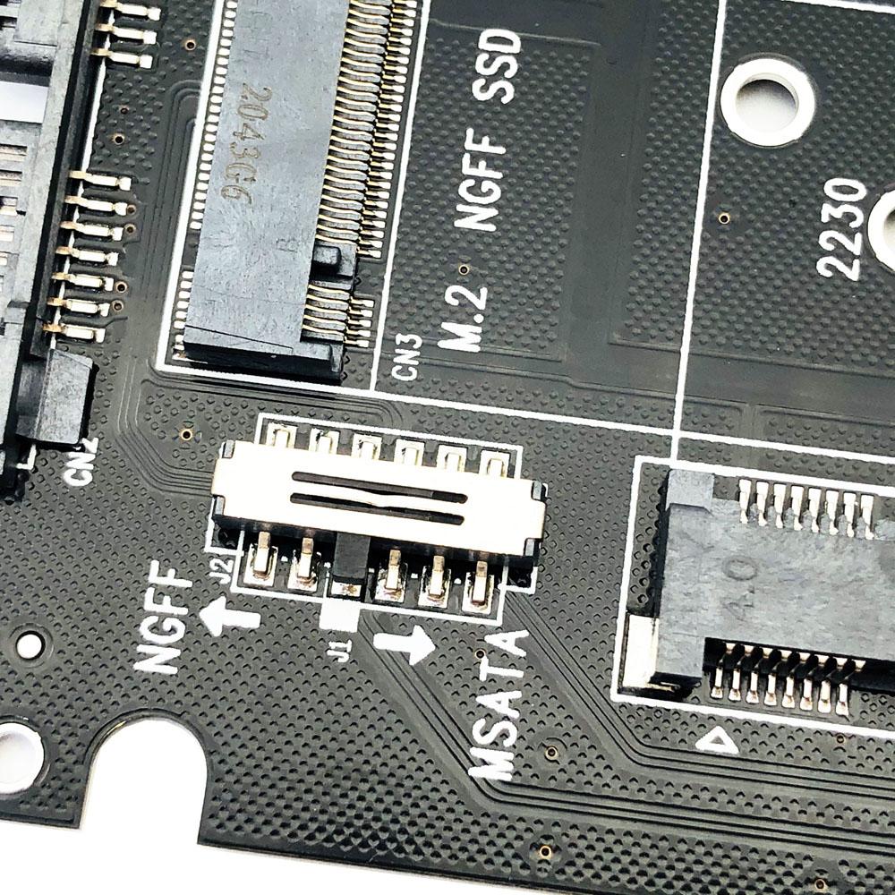Bộ chuyển đổi mSATA sang SATA B Phím m.2 Thẻ chuyển đổi SATA SSD sang SATA Bộ chuyển đổi mSATA m.2 NGFF sang USB cho mSATA M.2 2 trong 1 SSD HDD Riser