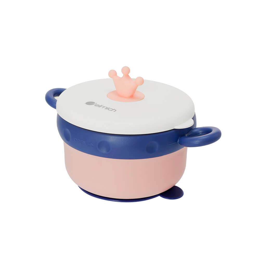 Bát ăn cho trẻ em hình vương miện inox 316 Elmich Babycare EL-0008VM