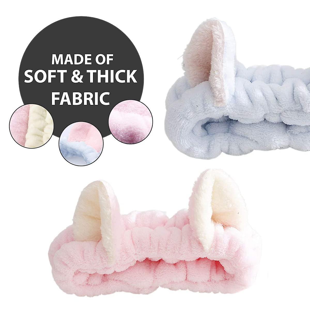 3 PCS Tai Tai băng đô - Dễ thương Make Up Cat Headband mềm mại, bộ dụng cụ đầu vải