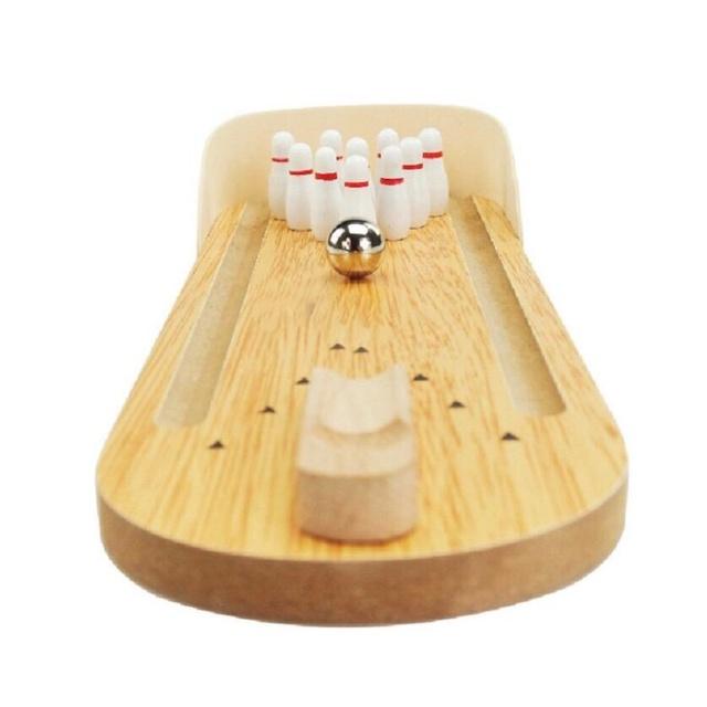 Đồ chơi gỗ Bowling mini bắn bi cho bé