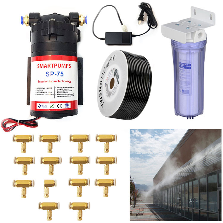 Bộ phun sương chuyên nghiệp làm mát tưới cây SP-75 Smartpumps 14 béc