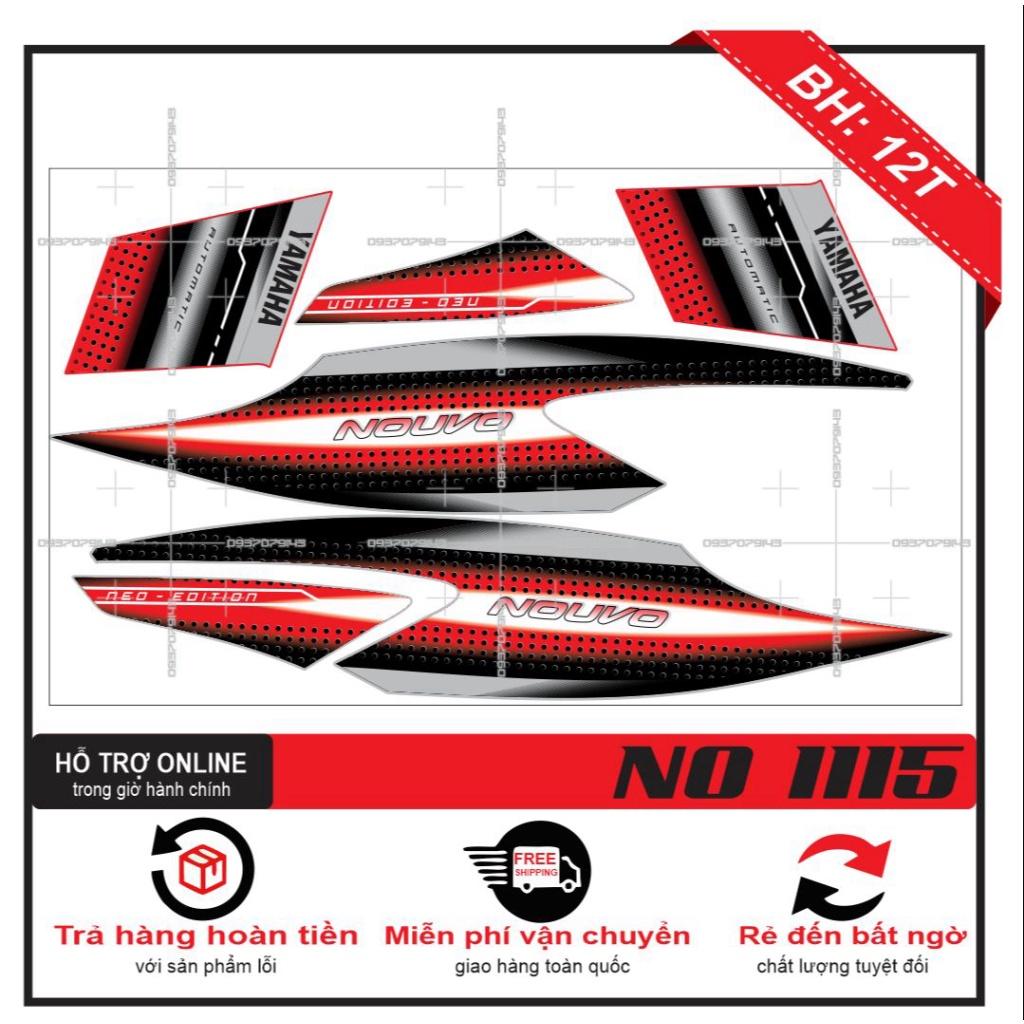 TEM RỜI NOUVO 2 MẪU ZIN ĐỎ BẠC - BI DECAL