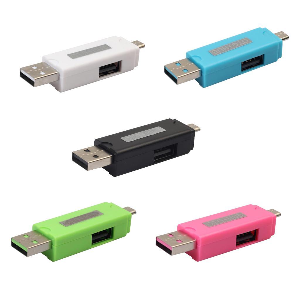 Micro USB OTG HUB Adapter TF Card Reader for Smartphone and Tablet black