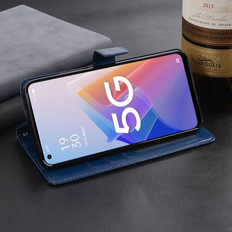 Bao Da Dạng Ví dành cho OPPO Reno7 5G, Reno7 Z 5G ,Oppo A96 5G Case Cho Oppo Có Quai Gài, Có Ngăn Chứa Thẻ, Tiền Và Dây Đeo Tay