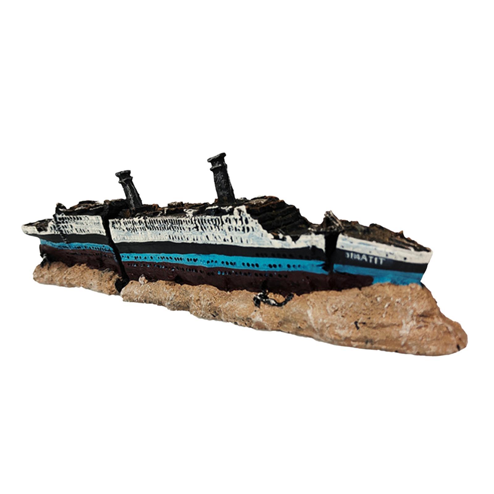 Fish Tank Titanic Shipwreck Decoration Collection Resin Fish Tank Decoration