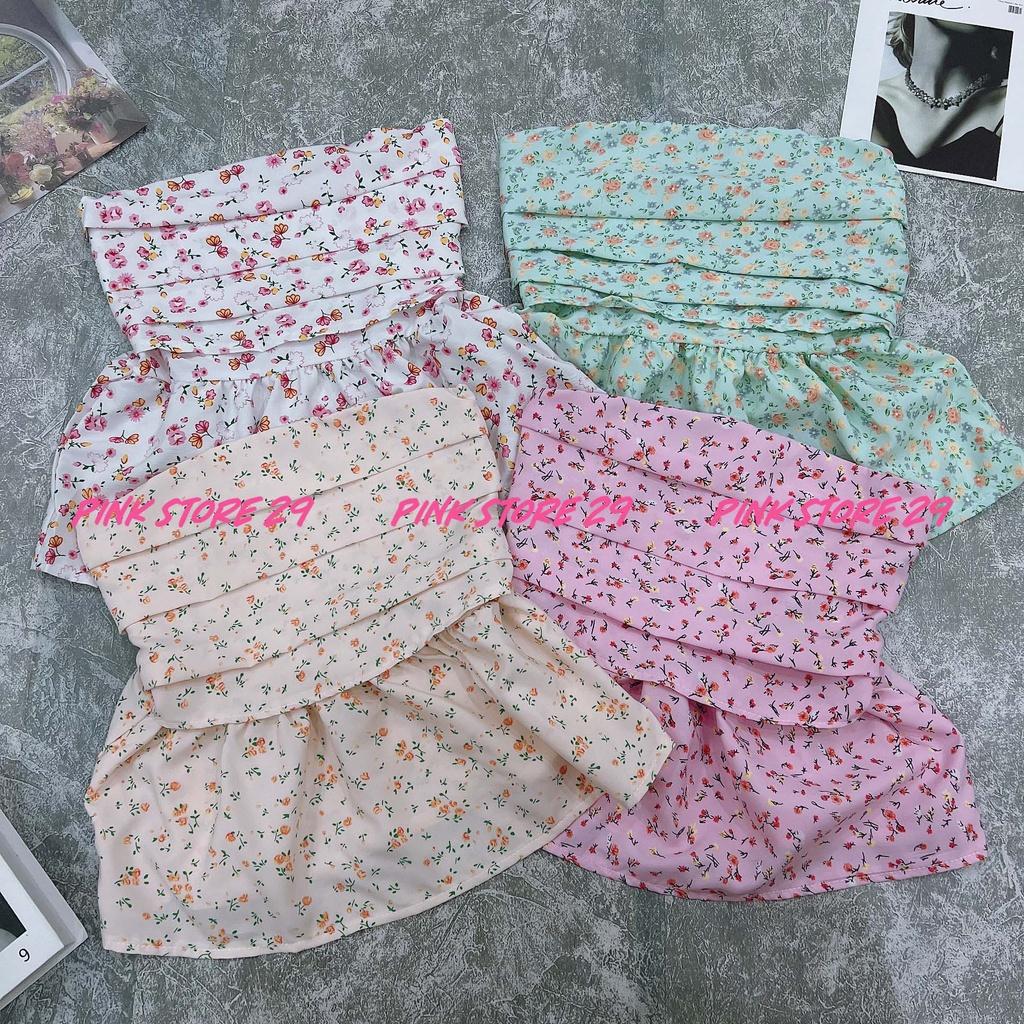 Áo Ống Xếp Ly Xòe Kiểu Dáng Peplum, Có Họa Tiết Hoa Nhí In Tràn, Kiêu Kỳ Đỏng Đảnh A5326