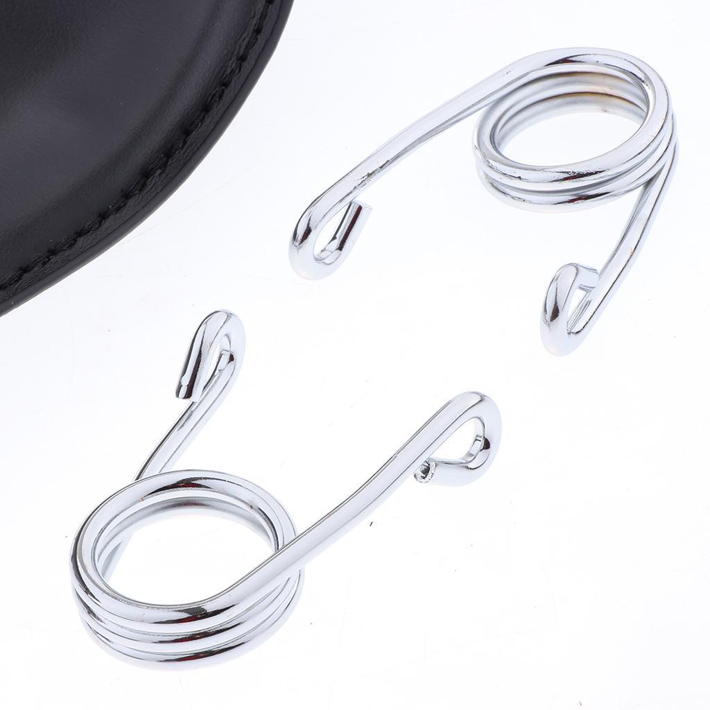 Black Motorcycle Leather Bracket Seat with Spring Bracket for Kawasaki