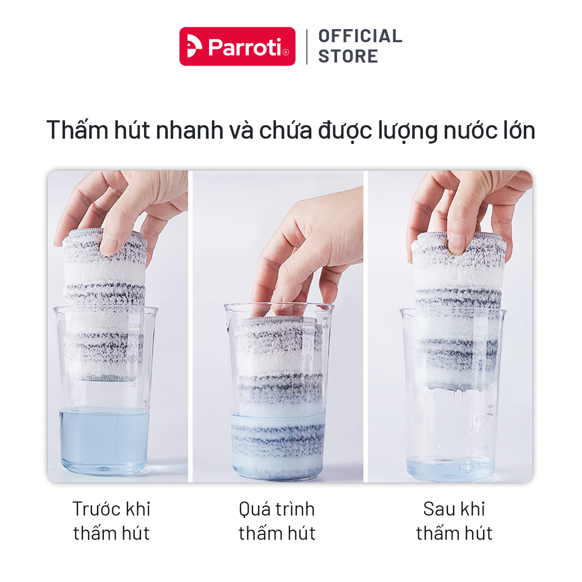 Combo 2 Miếng Lau Nhà Thế Hệ Mới Parroti Pro PAD2-PR01 - Kích Thước 33 x12 CM (Chỉ dùng được cho Bộ lau nhà Parroti Pro)