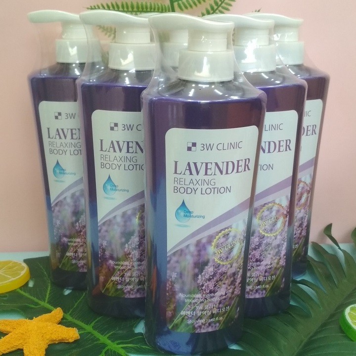 Sữa dưỡng thể hương hoa oải hương 3W CLINIC LAVENDER RELAXING BODY LOTION