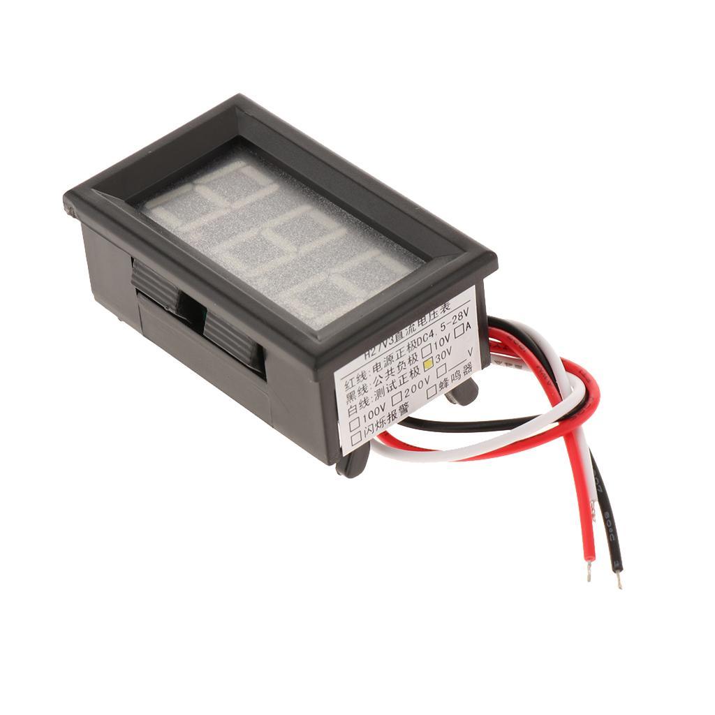 2-4pack DC 0-30V 3 Wire Digital DC Voltmeter 0.56in LED Display Green