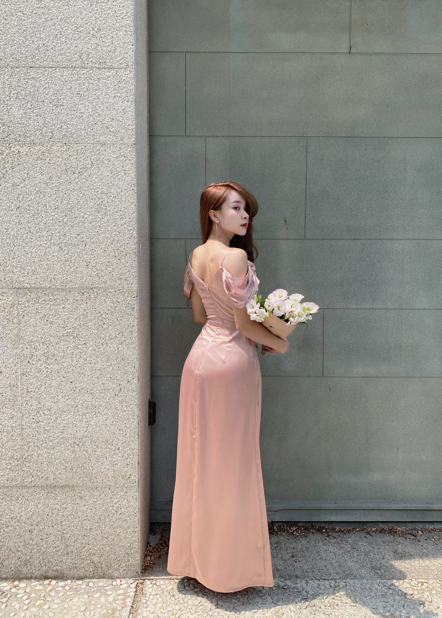 Santori Dress | Đầm lụa maxi dự tiệc trễ vai Story.clothes thời trang nữ