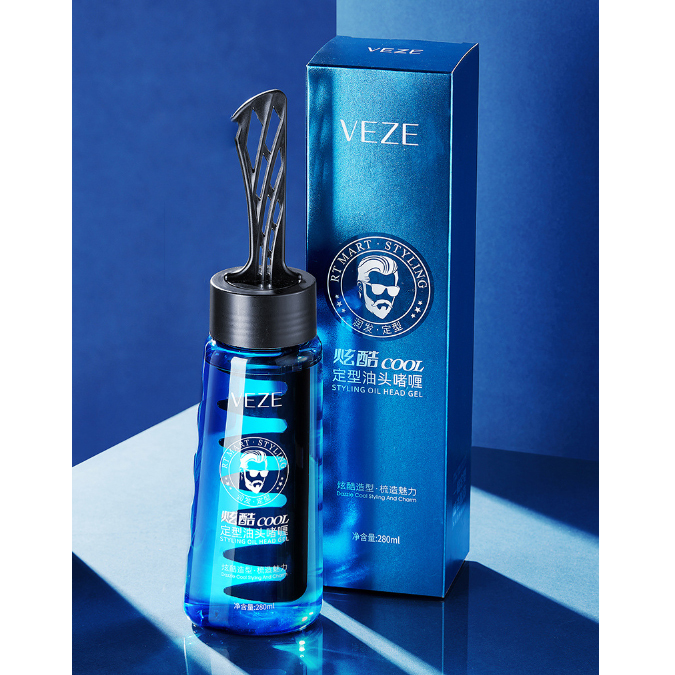 Gel vuốt tóc kèm lược nam tiện lợi Veze Cool Model 280ml